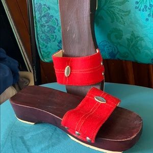 Japanese Wood Block Sandals size 6 1/2